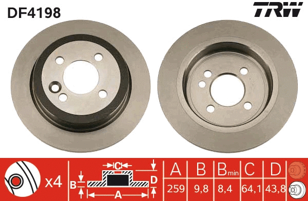 Brake Disc (DF4198)