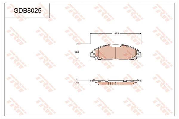 Brake Pad Set, disc brake (GDB8025)