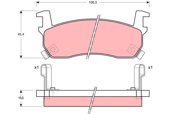 Brake Pad Set, disc brake (GDB1004)