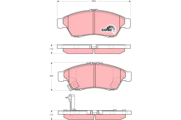 Brake Pad Set, disc brake (GDB3290AT)