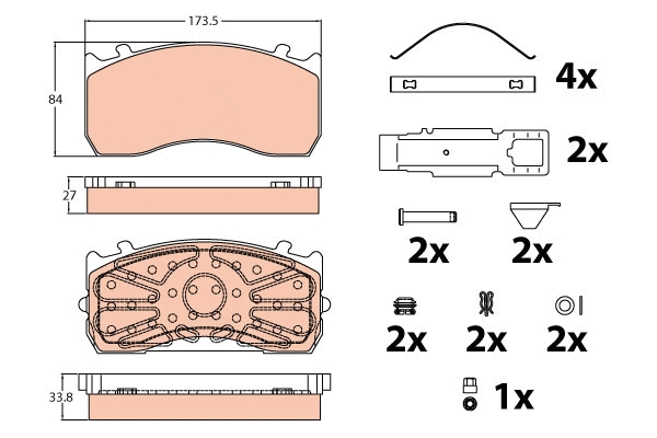 Brake Pad Set, disc brake (GDB5073)