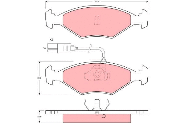 Brake Pad Set, disc brake (GDB960)