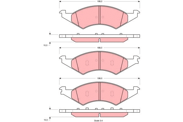 Brake Pad Set, disc brake (GDB4072)