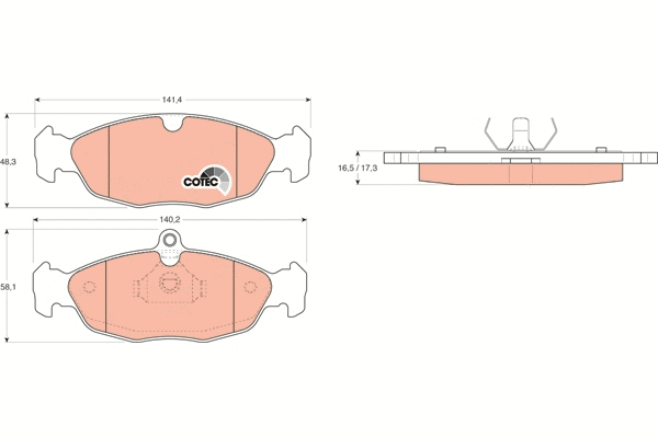 Brake Pad Set, disc brake (GDB1040)