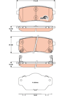 Brake Pad Set, disc brake (GDB3449AT)