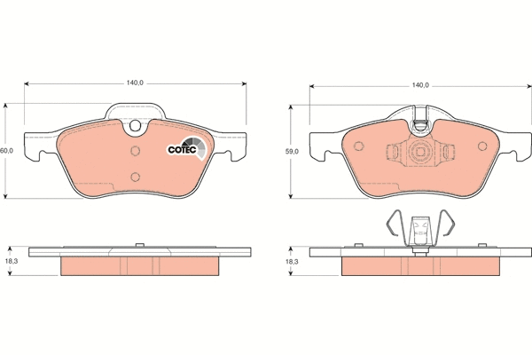 Brake Pad Set, disc brake (GDB1476)