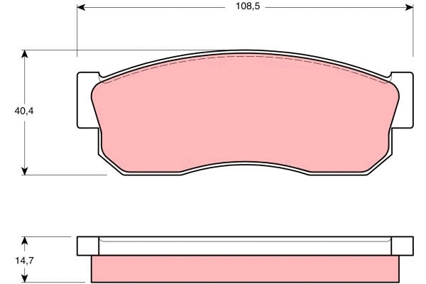 Brake Pad Set, disc brake (GDB988)