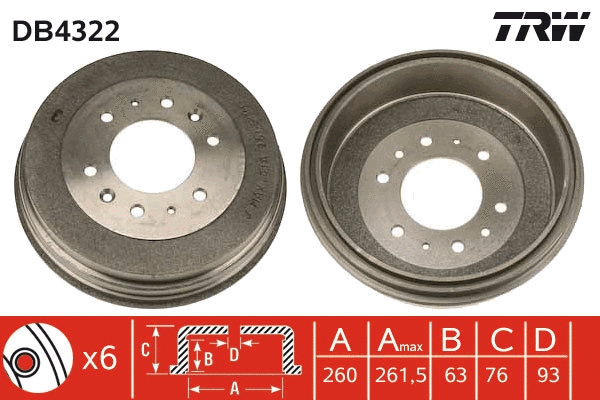 Brake Drum (DB4322)