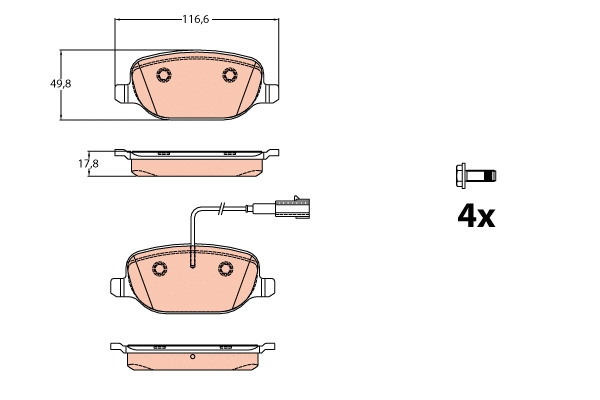Brake Pad Set, disc brake (GDB2077)