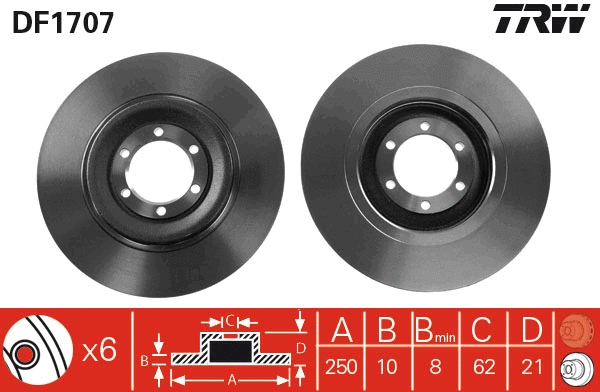 Brake Disc (DF1707)