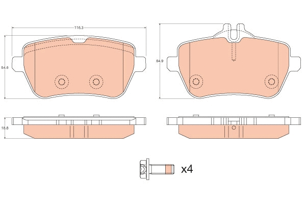 Brake Pad Set, disc brake (GDB2014)