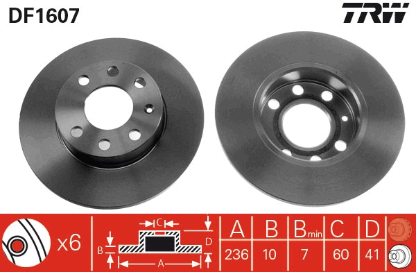 Brake Disc (DF1607)
