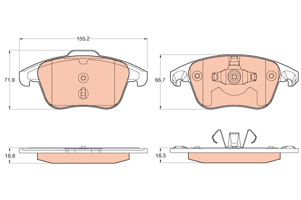 Brake Pad Set, disc brake (GDB2025)