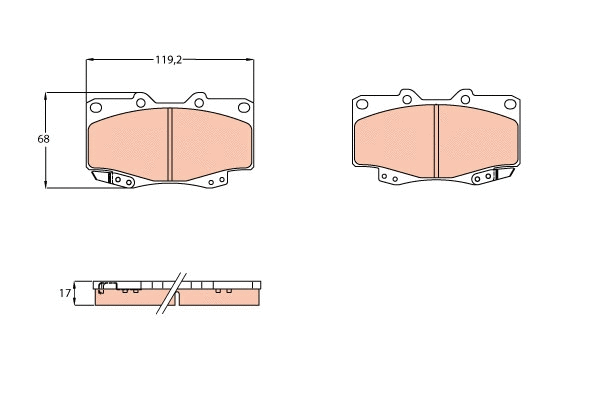 Brake Pad Set, disc brake (GDB3428)