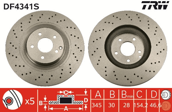Brake Disc (DF4341S)