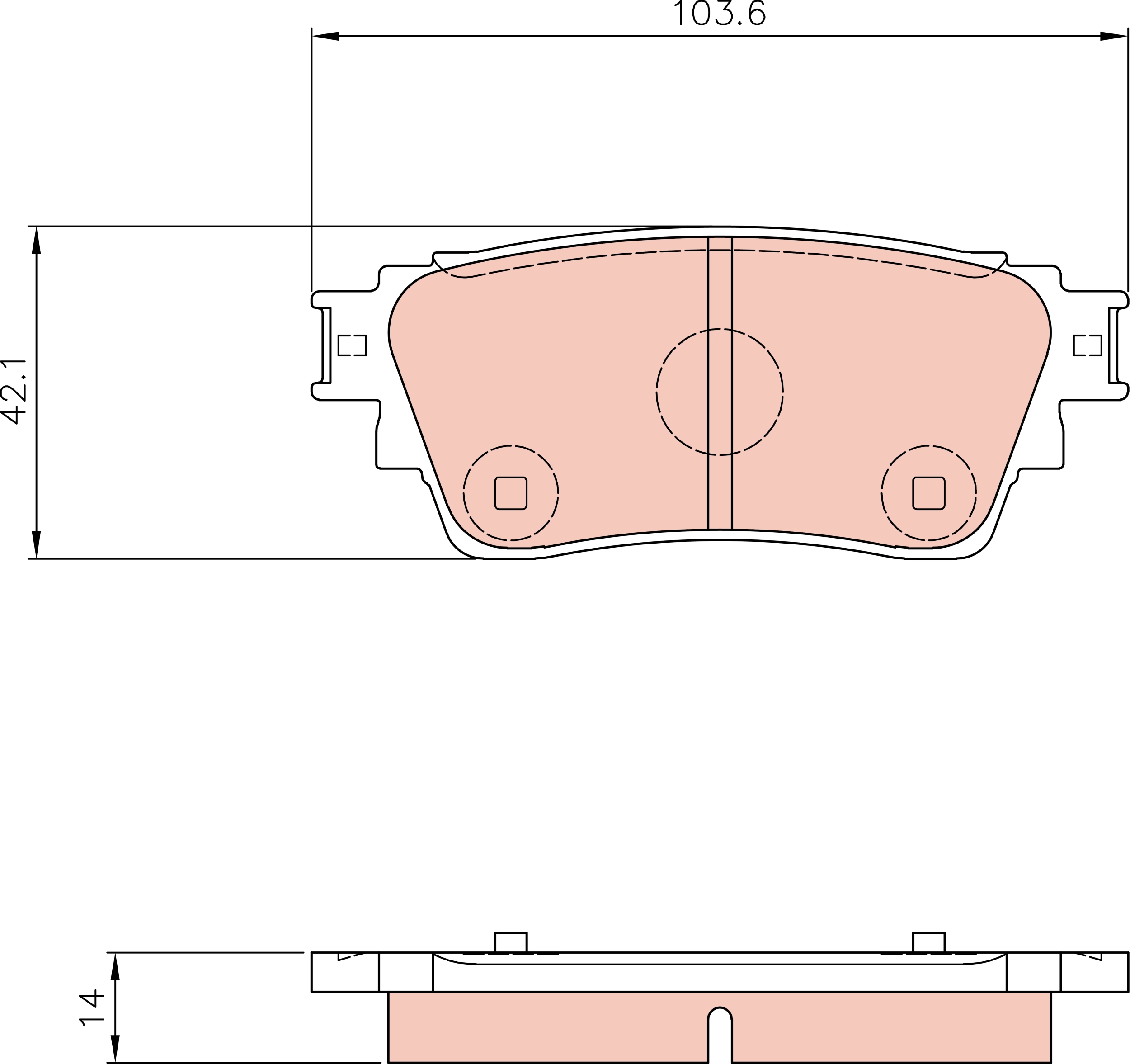 Brake Pad Set, disc brake (GDB8906AT)