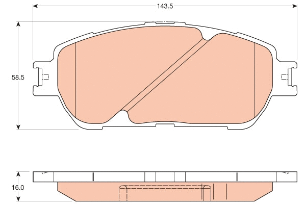 Brake Pad Set, disc brake (GDB3610)