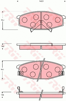 Brake Pad Set, disc brake (GDB7135)