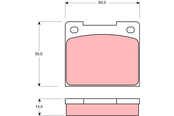 Brake Pad Set, disc brake (GDB533)