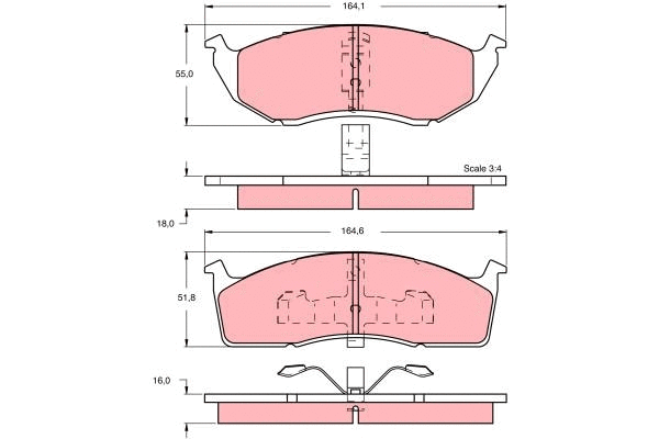 Brake Pad Set, disc brake (GDB1244)