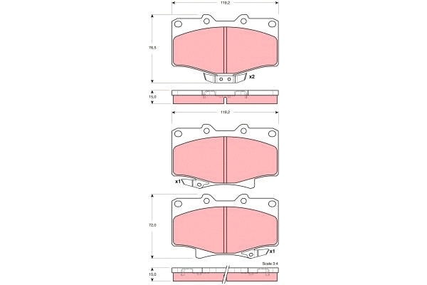 Brake Pad Set, disc brake (GDB3383)