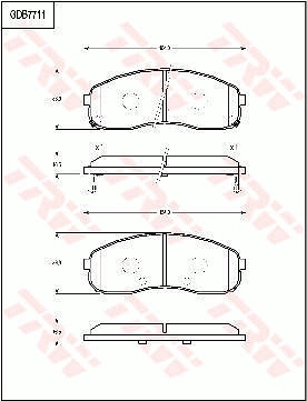 Brake Pad Set, disc brake (GDB7711AT)