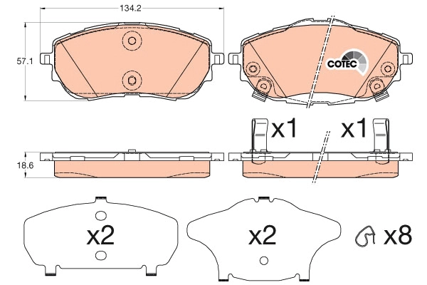 Brake Pad Set, disc brake (GDB3598AT)