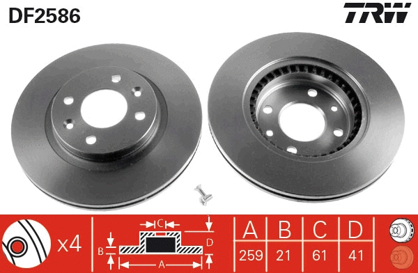 Brake Disc (DF2586)