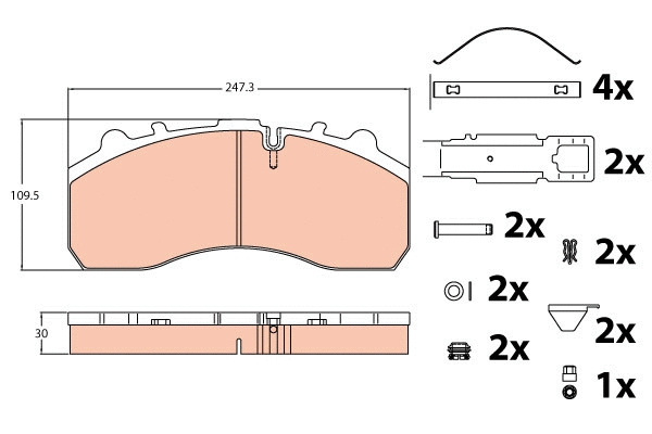 Brake Pad Set, disc brake (GDB5067)