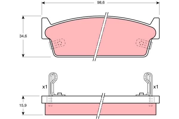 Brake Pad Set, disc brake (GDB1002AT)