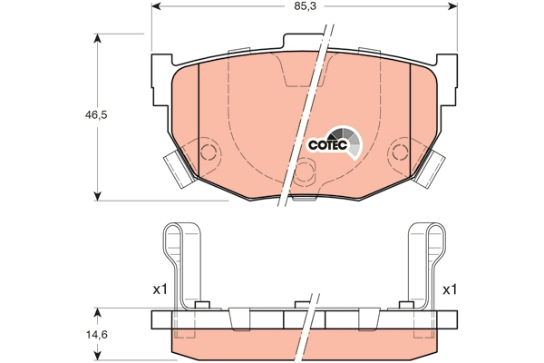 Brake Pad Set, disc brake (GDB3170DT)
