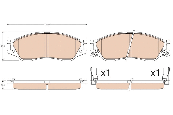 Brake Pad Set, disc brake (GDB3563)