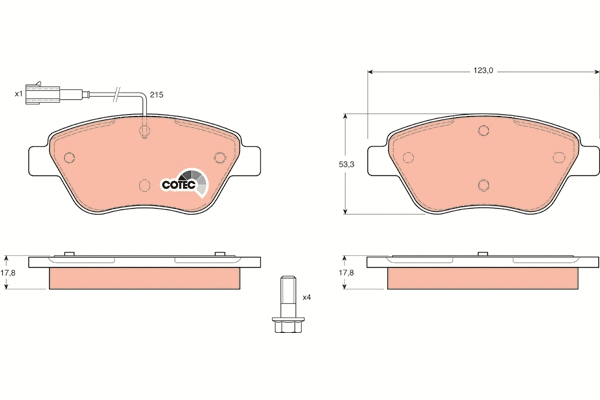 Brake Pad Set, disc brake (GDB1482)