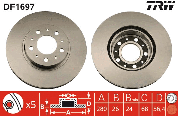 Brake Disc (DF1697)