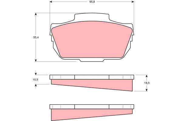 Brake Pad Set, disc brake (GDB337)