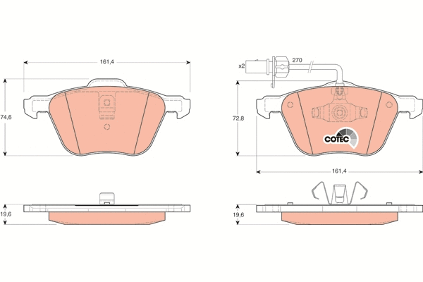 Brake Pad Set, disc brake (GDB1460)