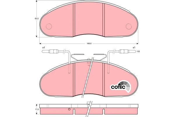 Brake Pad Set, disc brake (GDB1069)