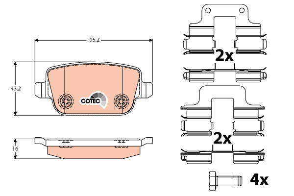 Brake Pad Set, disc brake (GDB1709)