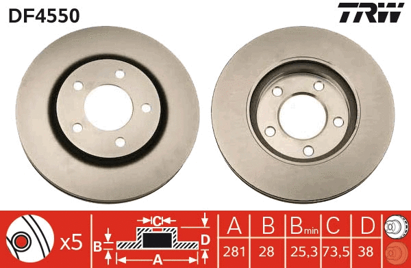 Brake Disc (DF4550)
