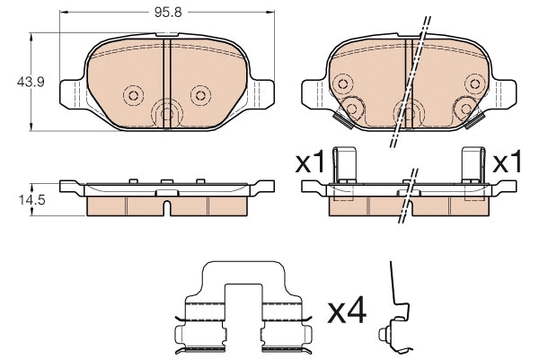 Brake Pad Set, disc brake (GDB1950)