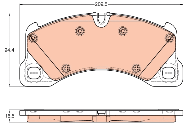 Brake Pad Set, disc brake (GDB1969)