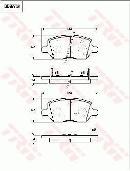 Brake Pad Set, disc brake (GDB7768)