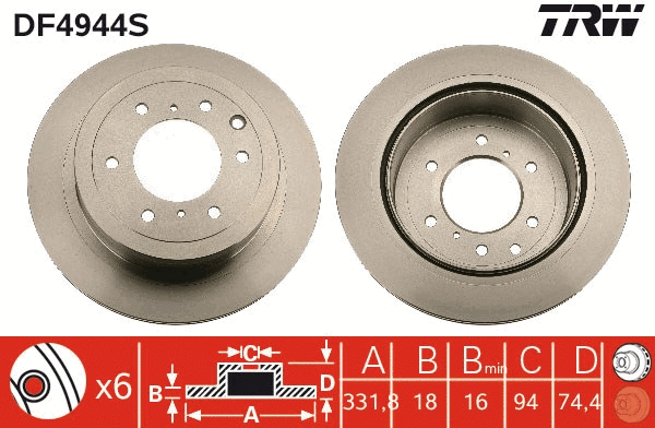 Brake Disc (DF4944S)