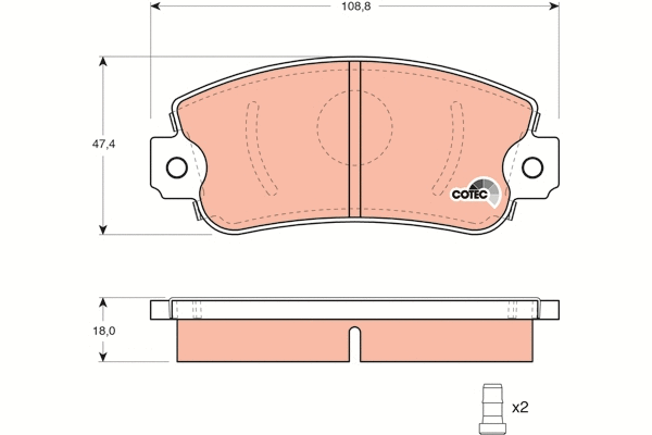 Brake Pad Set, disc brake (GDB297)