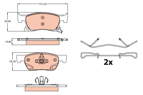 Brake Pad Set, disc brake (GDB2138)
