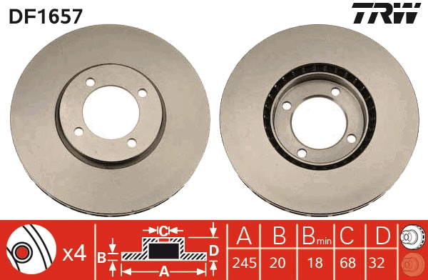 Brake Disc (DF1657)