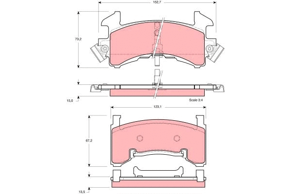 Brake Pad Set, disc brake (GDB1272)