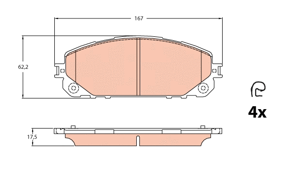 Brake Pad Set, disc brake (GDB2094)