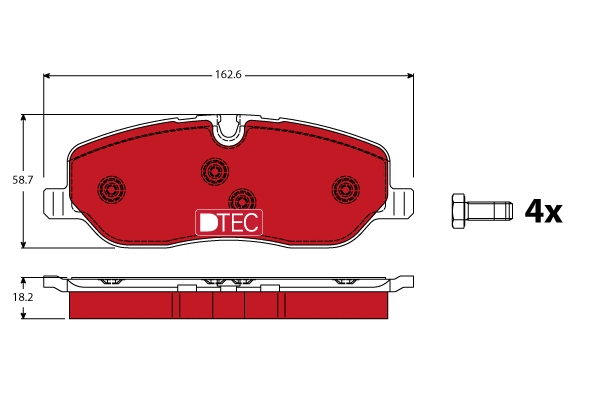 Brake Pad Set, disc brake (GDB1631DTE)