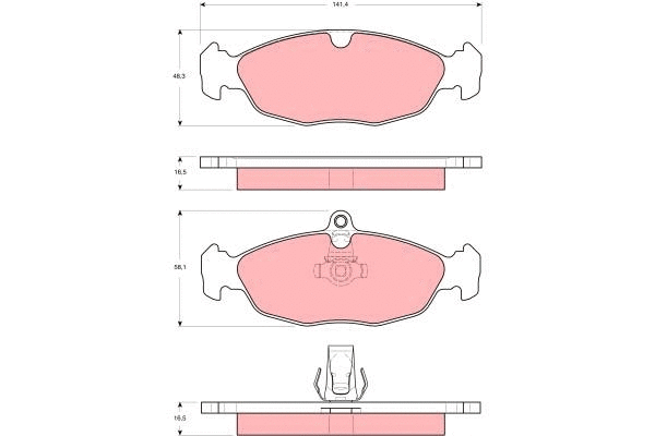 Brake Pad Set, disc brake (GDB1569)